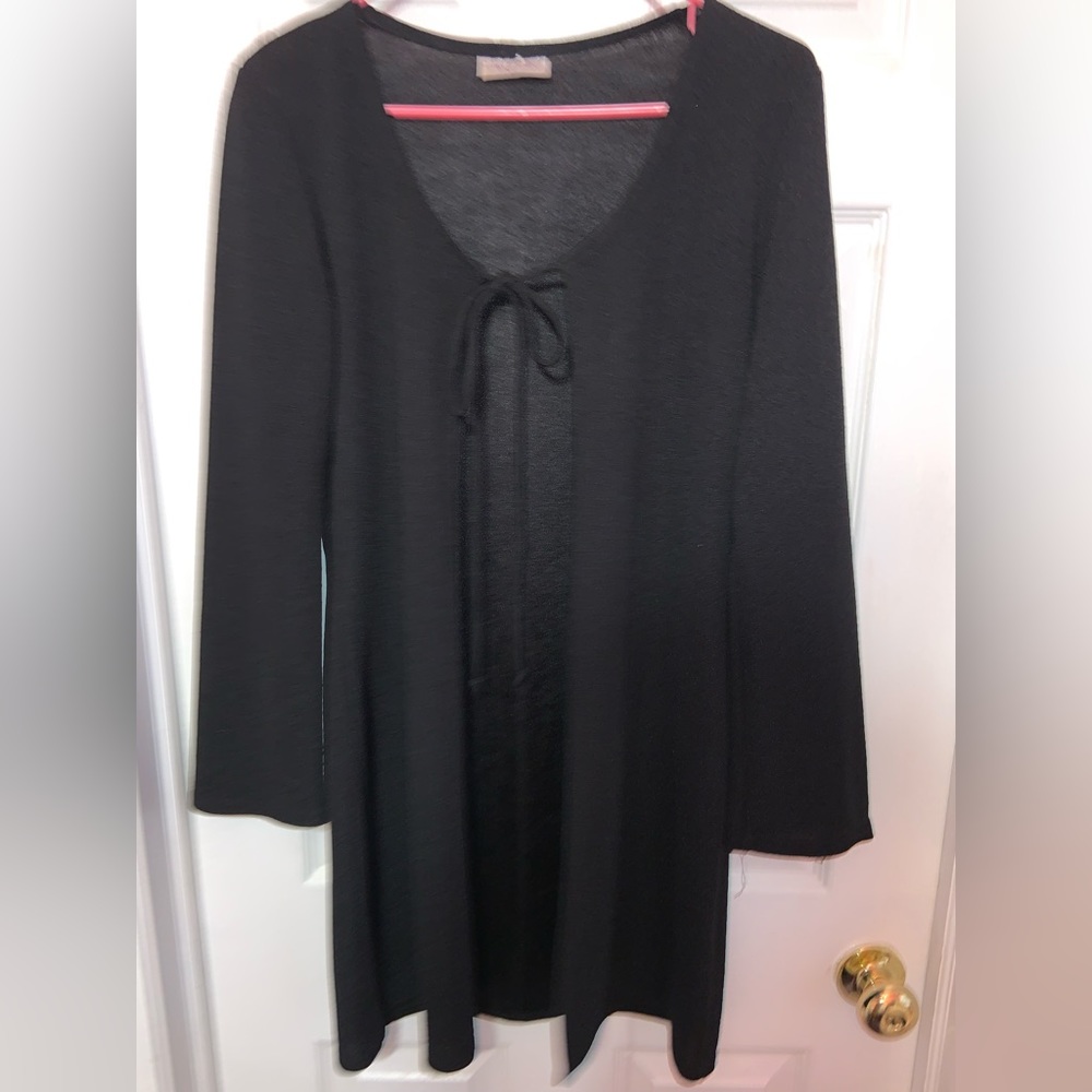Black pullover cardigan